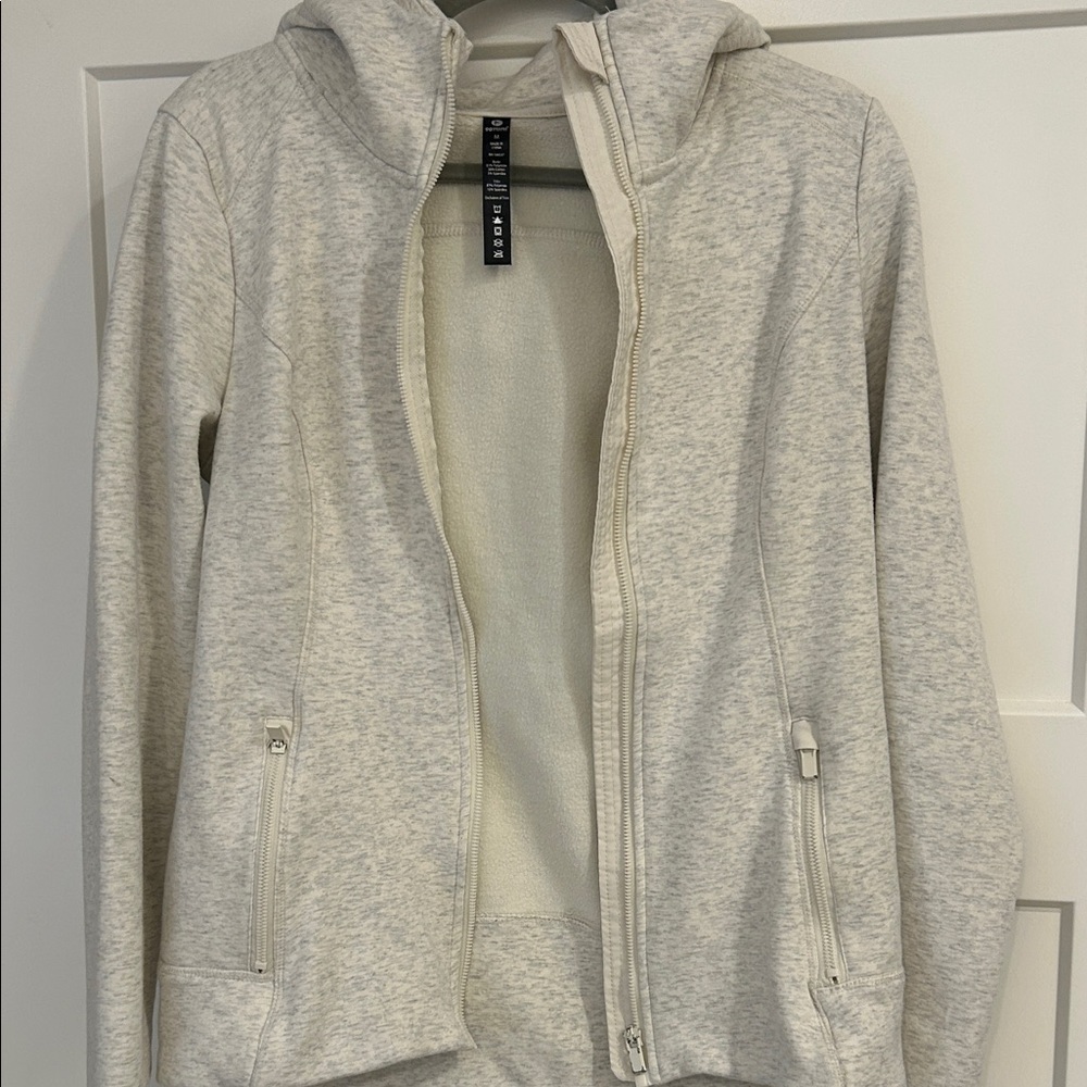 Eddie Bauer Light Gray Zip-Up Hoodie